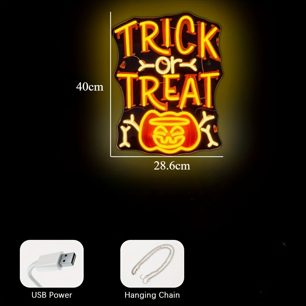 Trick or Treat Halloween Neon  - Home Decor Lighting Tricks incelemesi ve fiyatı