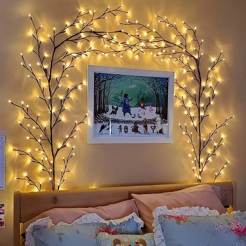 144 LEDs String Light Tree Bra - Wall Decor Lighting Tree incelemesi ve fiyatı