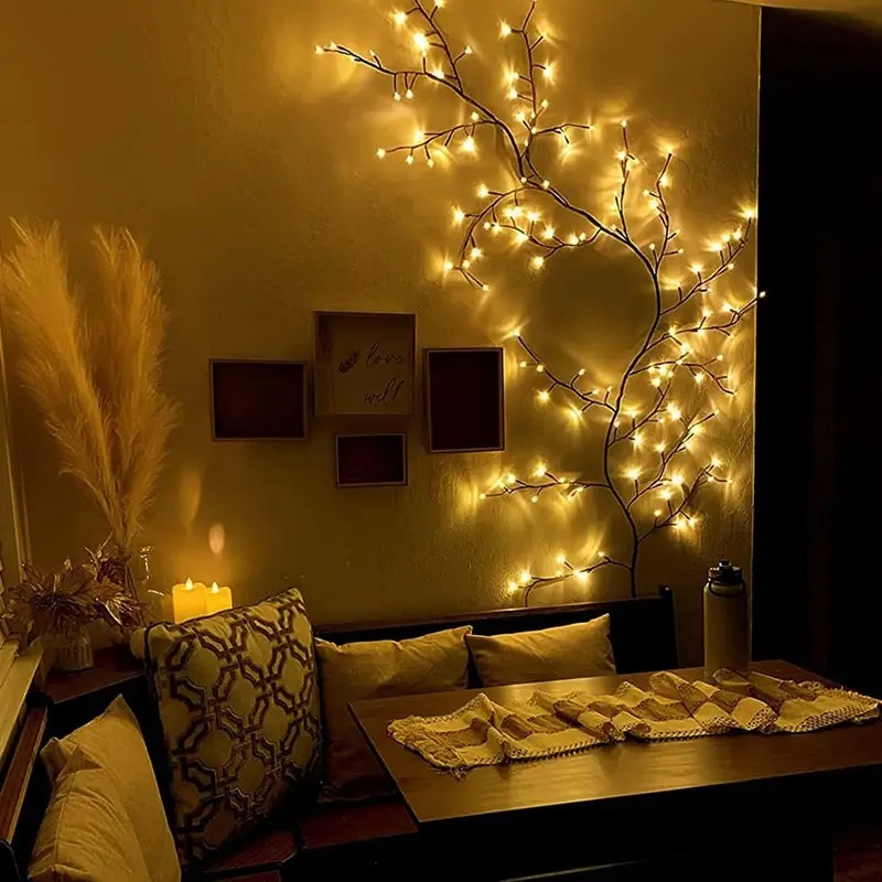 144 LEDs String Light Tree Bra - Wall Decor Lighting Tree incelemesi ve fiyatı