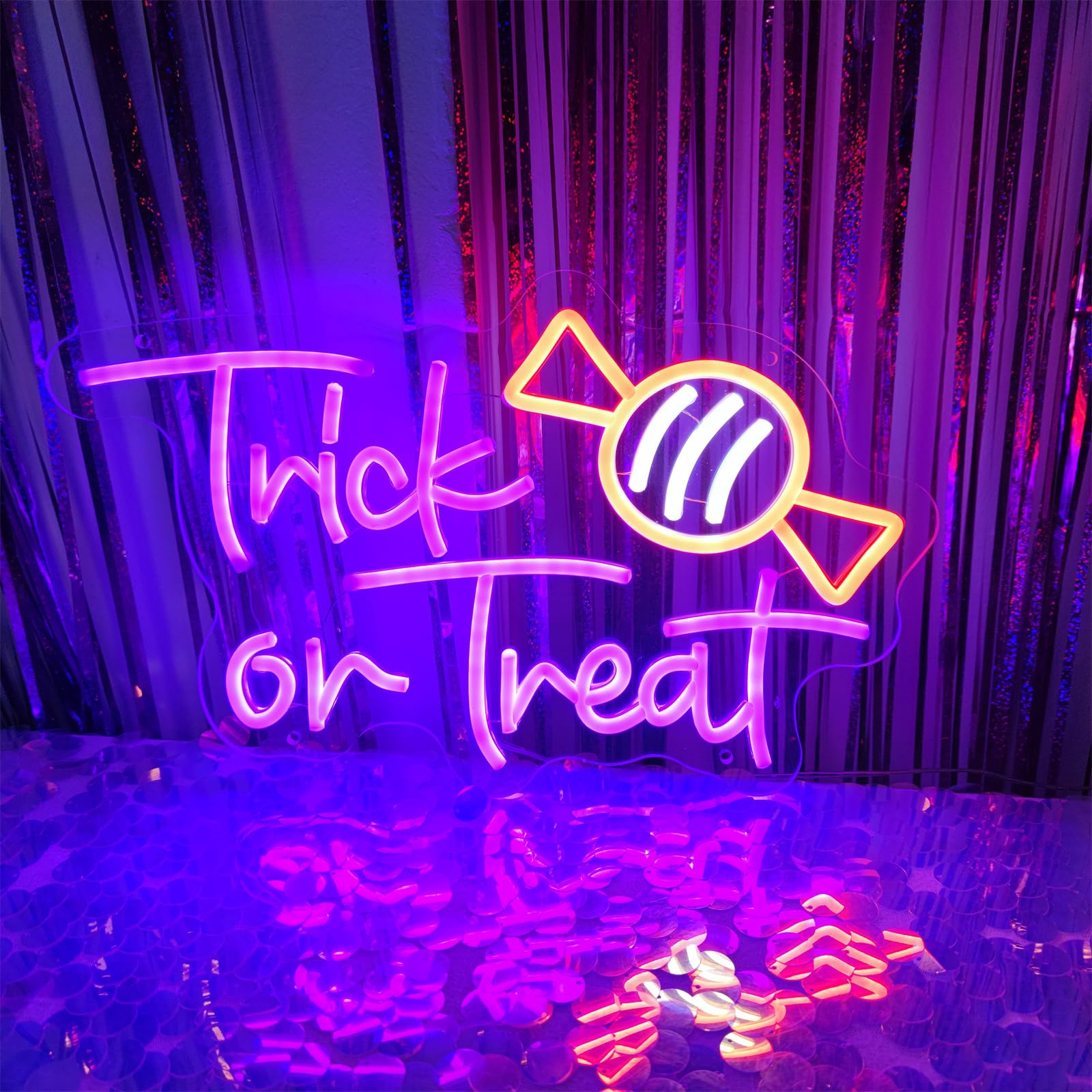 Trick or Treat Neon Sign, Hall - Home Decor Lighting Tricks incelemesi ve fiyatı
