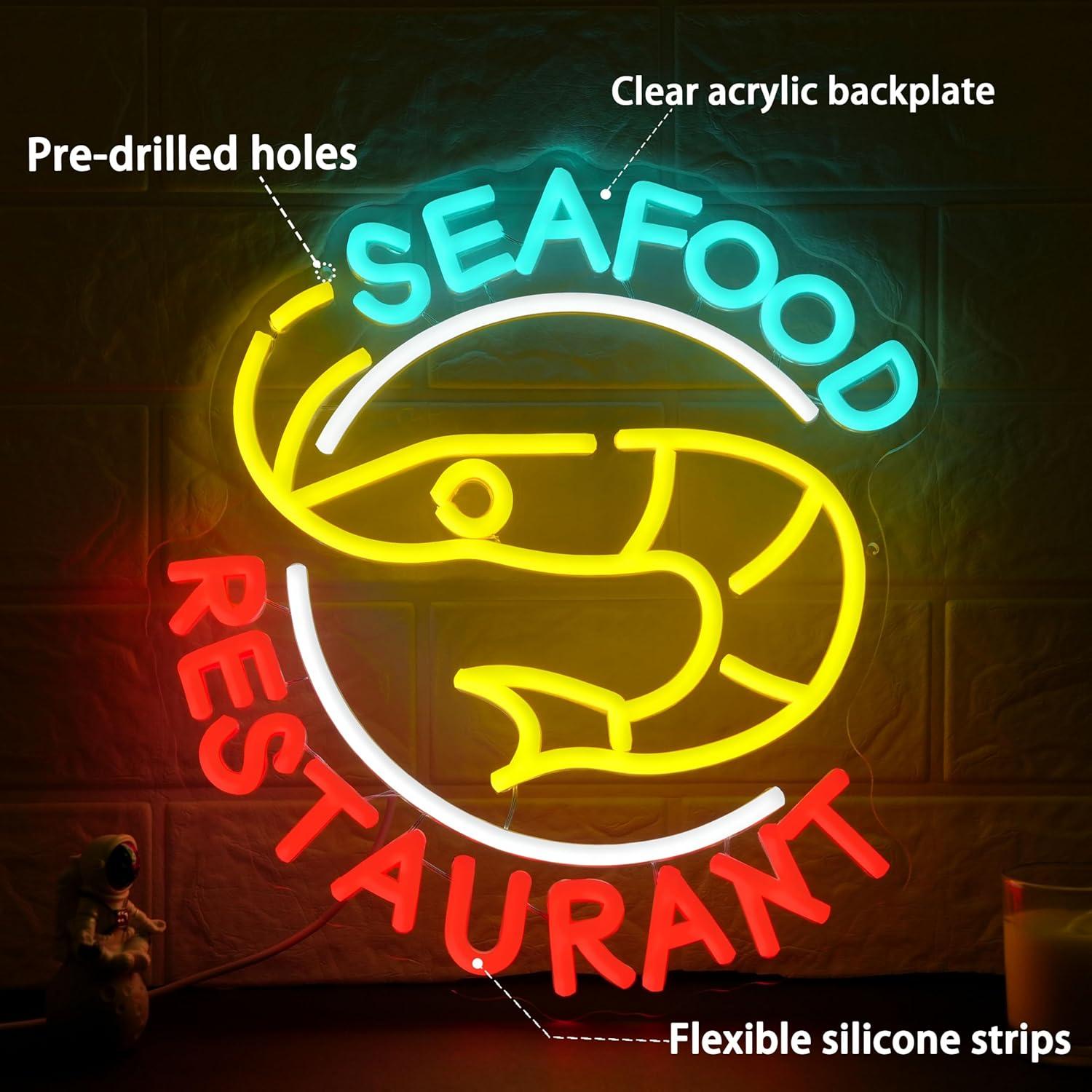 Seafood Restaurant Neon Sign D - Restaurant Lighting Decoration incelemesi ve fiyatı