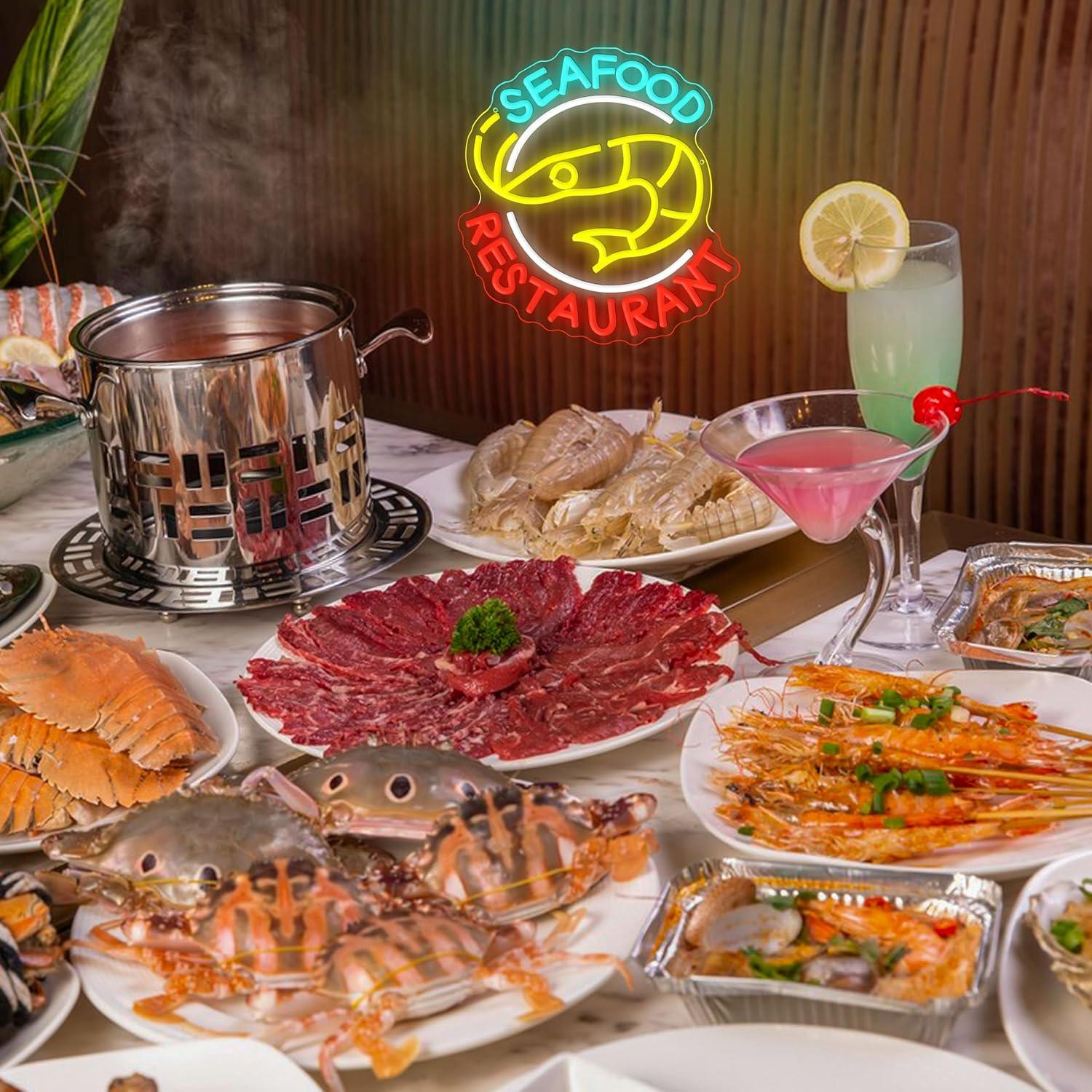 Seafood Restaurant Neon Sign D - Restaurant Lighting Decoration incelemesi ve fiyatı