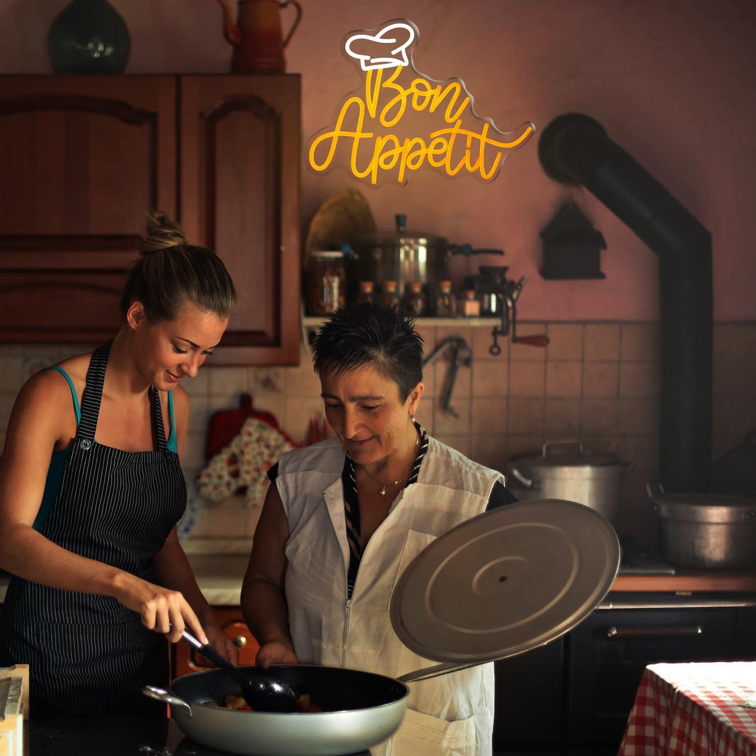 Bon Appetit Chef Hat Neon Sign - Restaurant Lighting Decoration incelemesi ve fiyatı