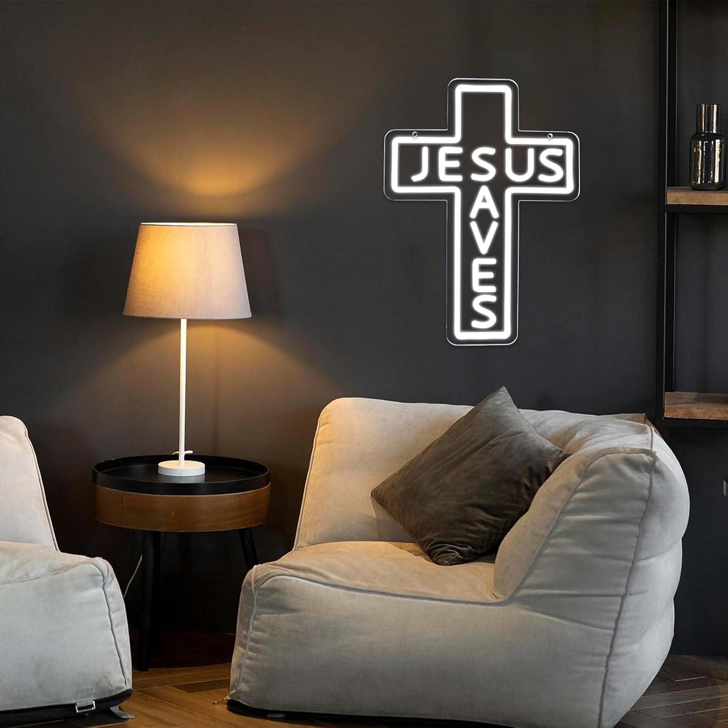 Jesus Saves Cross Neon Signs U - Restaurant Lighting Decoration incelemesi ve fiyatı