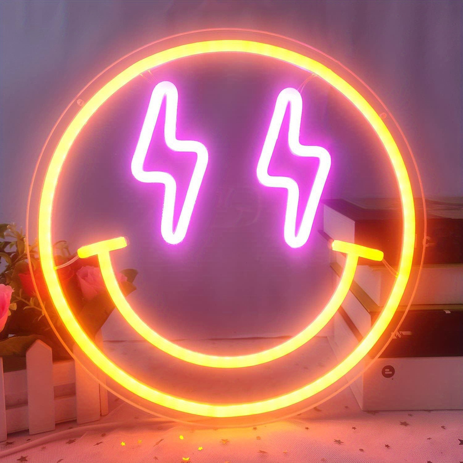 Smile Face LED Neon Sign Light - Bedroom Lighting Decor Ideas incelemesi ve fiyatı