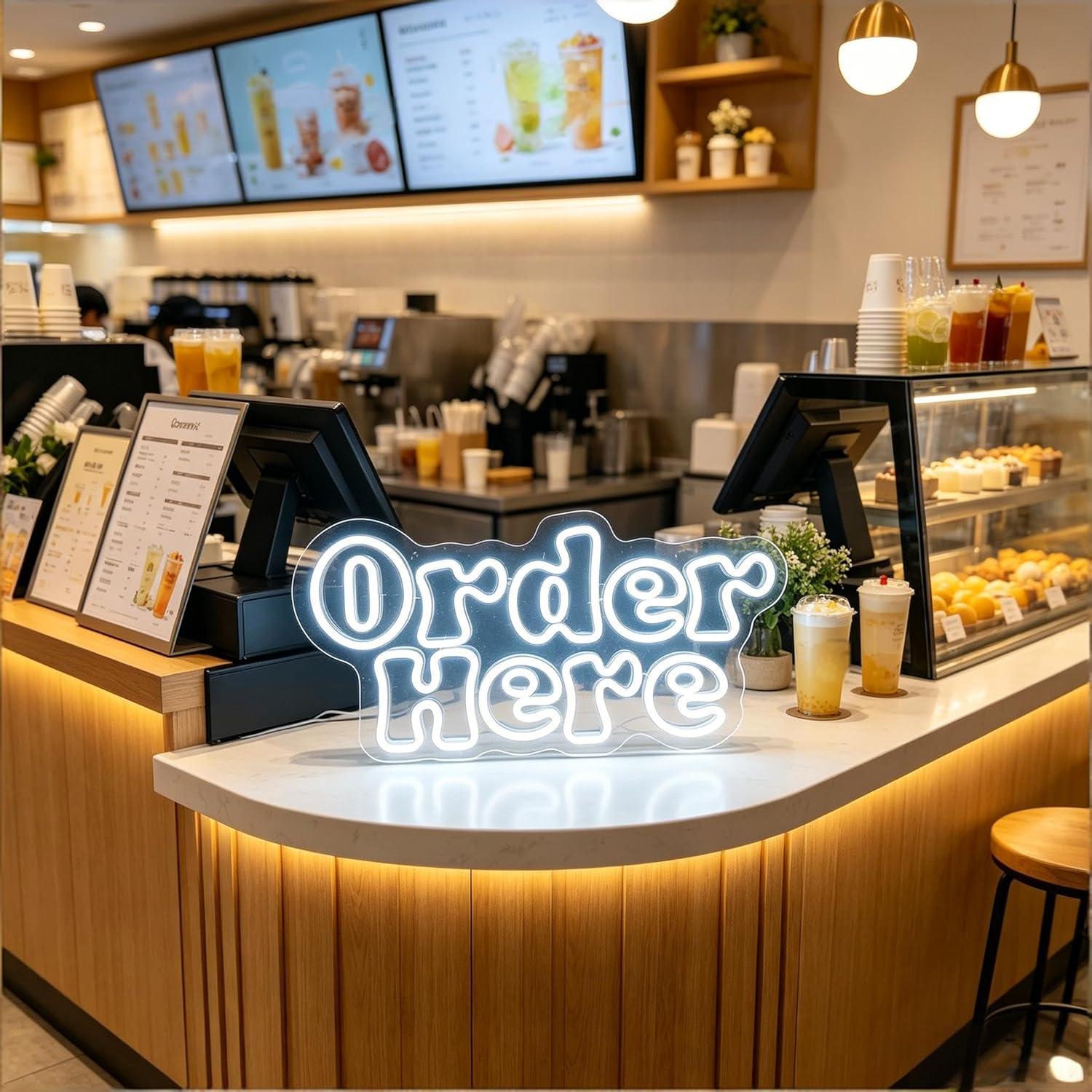 Order Here Neon Sign USB Dimma - Restaurant Lighting Decoration incelemesi ve fiyatı