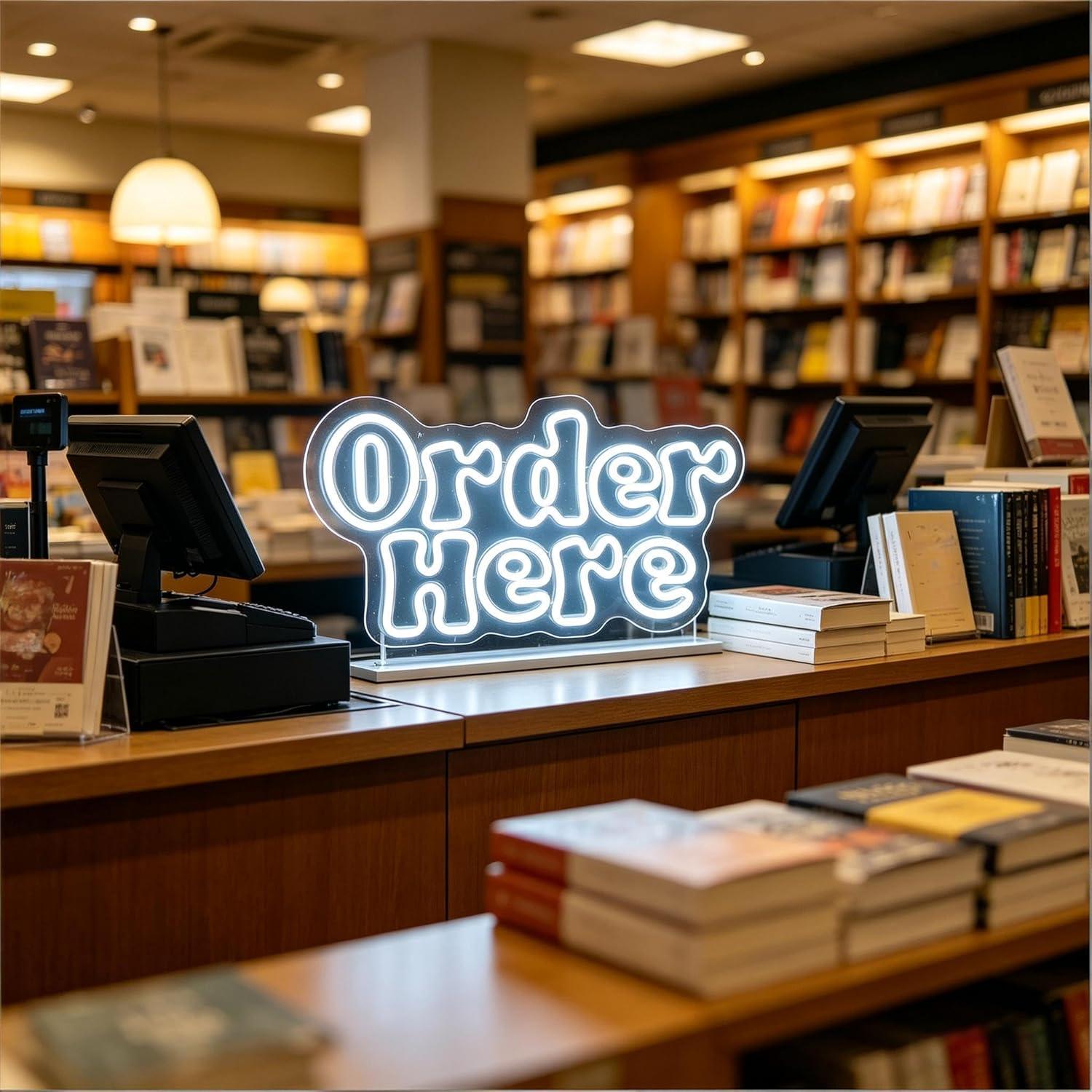 Order Here Neon Sign USB Dimma - Restaurant Lighting Decoration incelemesi ve fiyatı