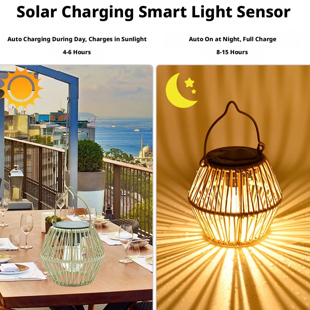 IP65 Waterproof Solar Rattan L - Lighting Table Decor incelemesi ve fiyatı