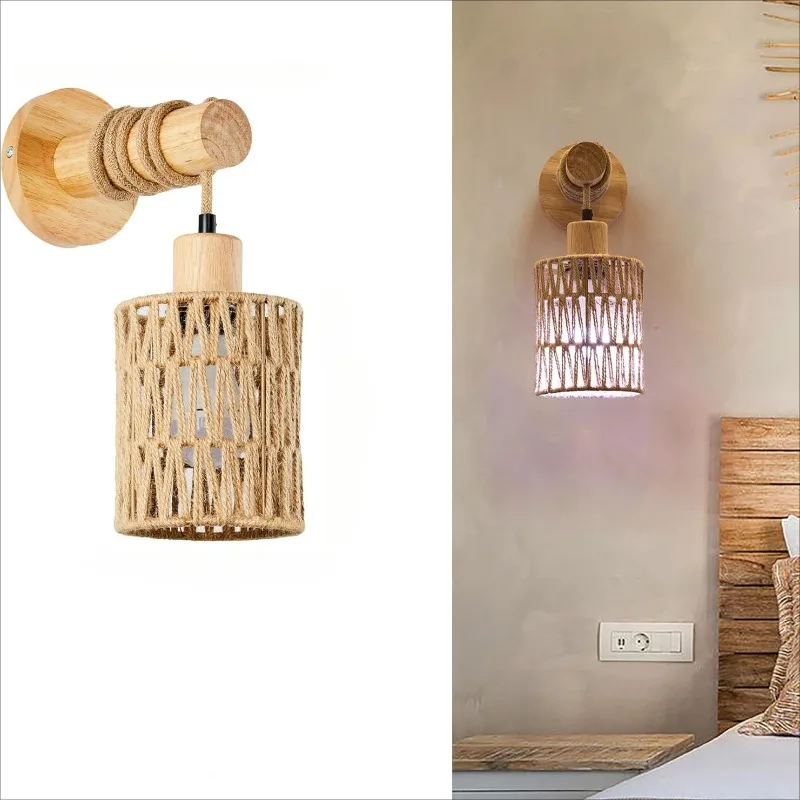 Hemp Rope Design Bedhead Wall  - Foyer Lighting Wall Decor incelemesi ve fiyatı