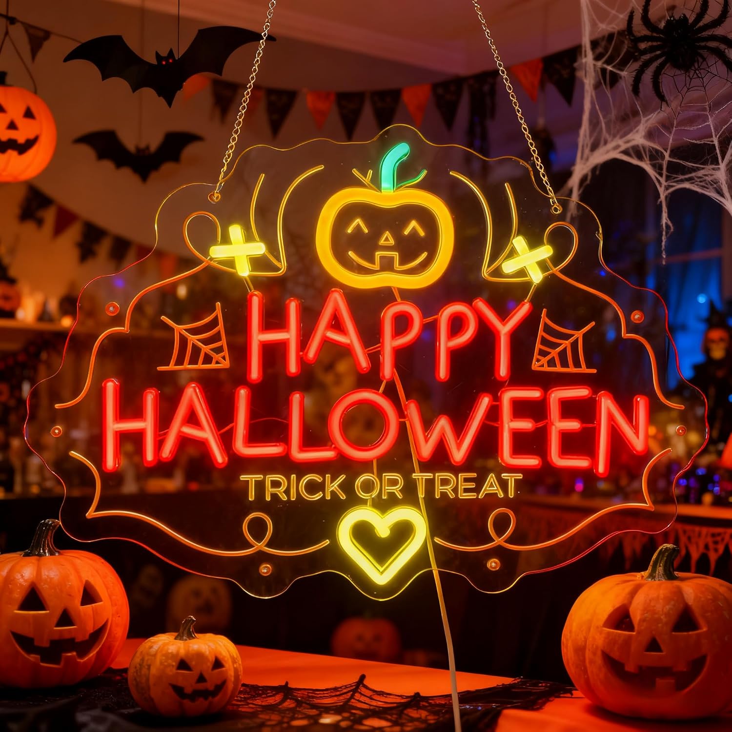 Happy Halloween Trick Or Treat - Home Decor Lighting Tricks incelemesi ve fiyatı