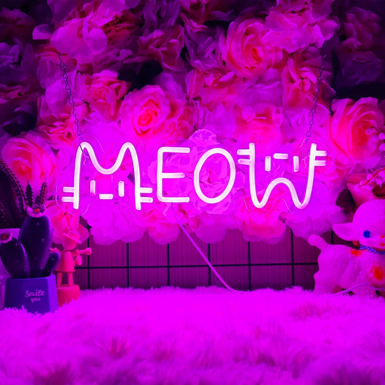 Meow Neon Sign Cat USB Powered - Restaurant Lighting Decoration incelemesi ve fiyatı