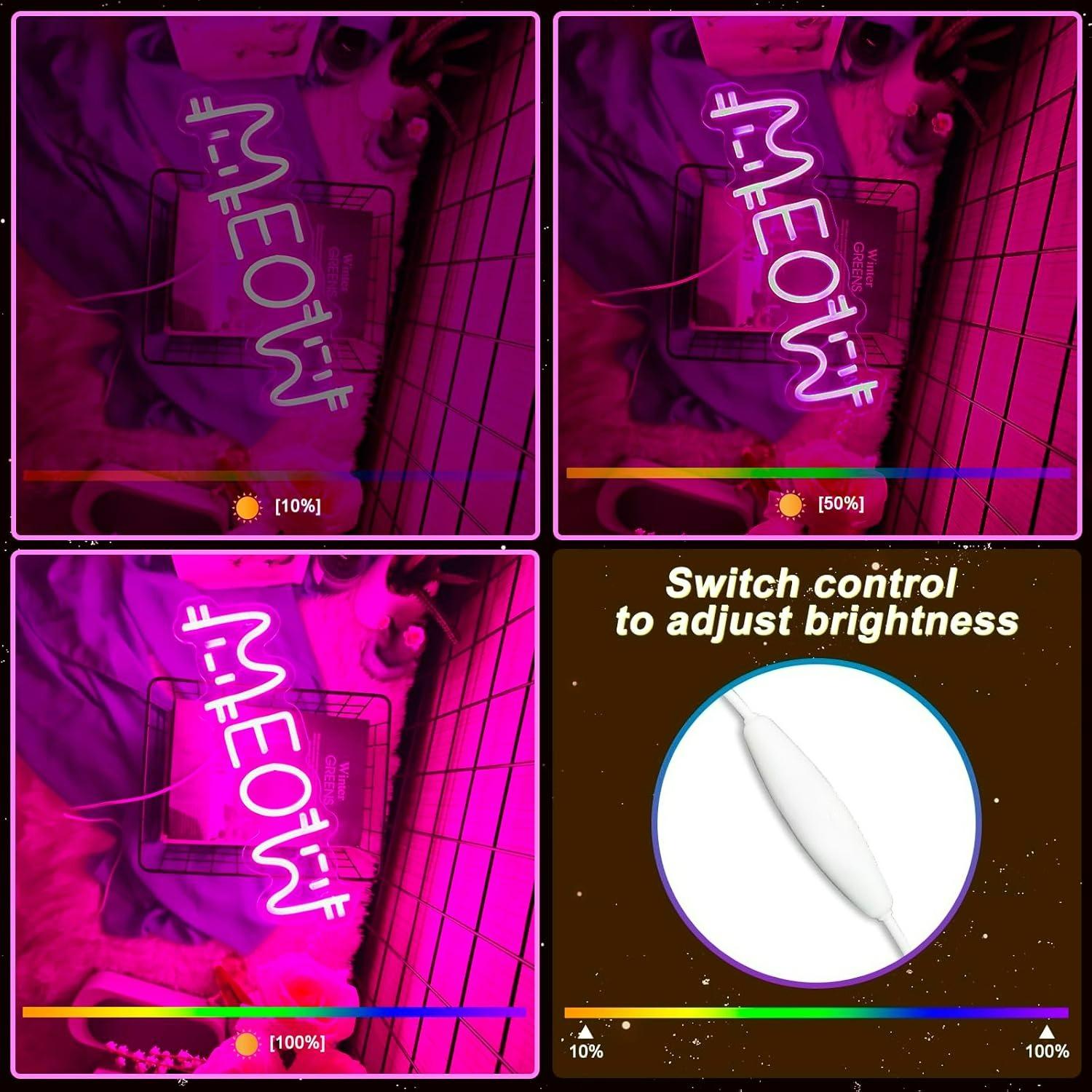 Meow Neon Sign Cat USB Powered - Restaurant Lighting Decoration incelemesi ve fiyatı