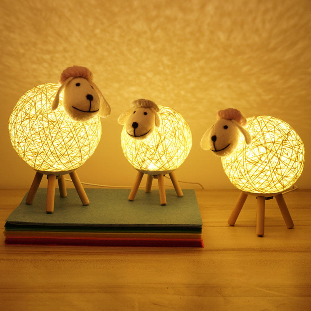 LED Sheep Night Light Rattan W - Bedroom Lighting Decor Ideas incelemesi ve fiyatı