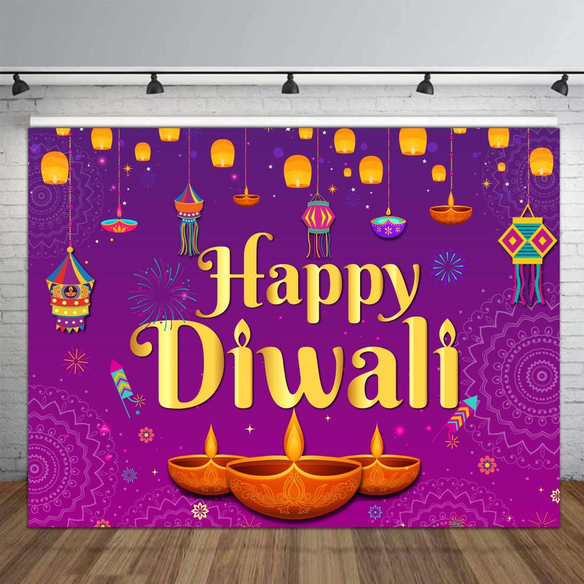 Happy Diwali Backdrop 5x7ft Wa - Decor Lighting India incelemesi ve fiyatı