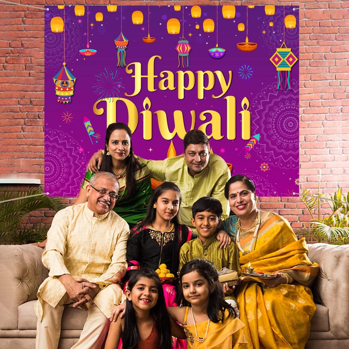Happy Diwali Backdrop 5x7ft Wa - Decor Lighting India incelemesi ve fiyatı