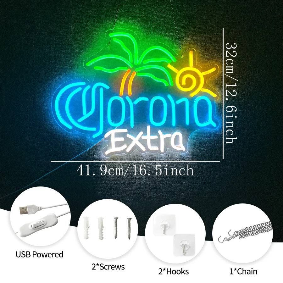 Bar Light Up Signs Extra Beer  - Wall Decor Lighting Tree incelemesi ve fiyatı
