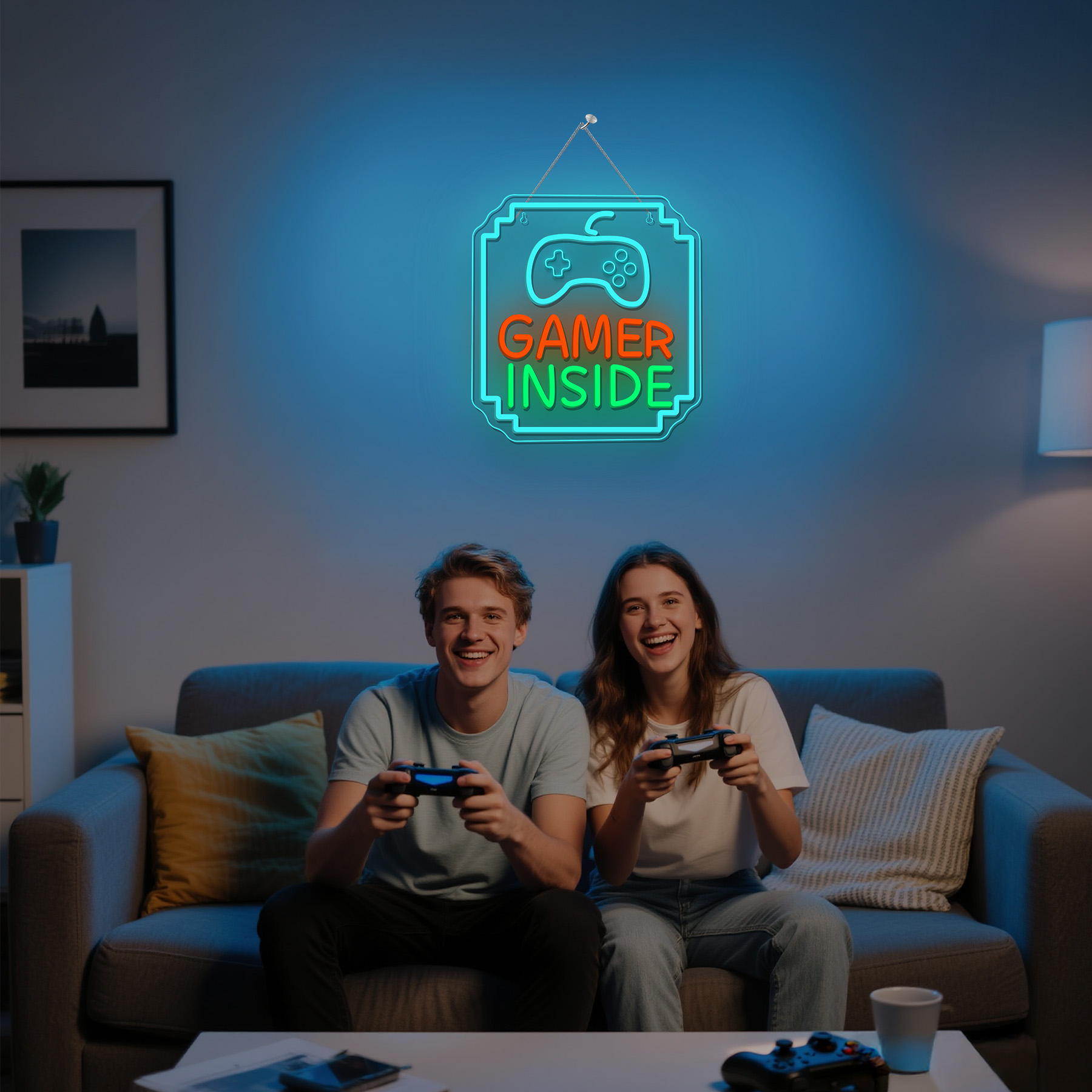 Gamer Inside Neon Sign Dimmabl - Bedroom Lighting Decor Ideas incelemesi ve fiyatı
