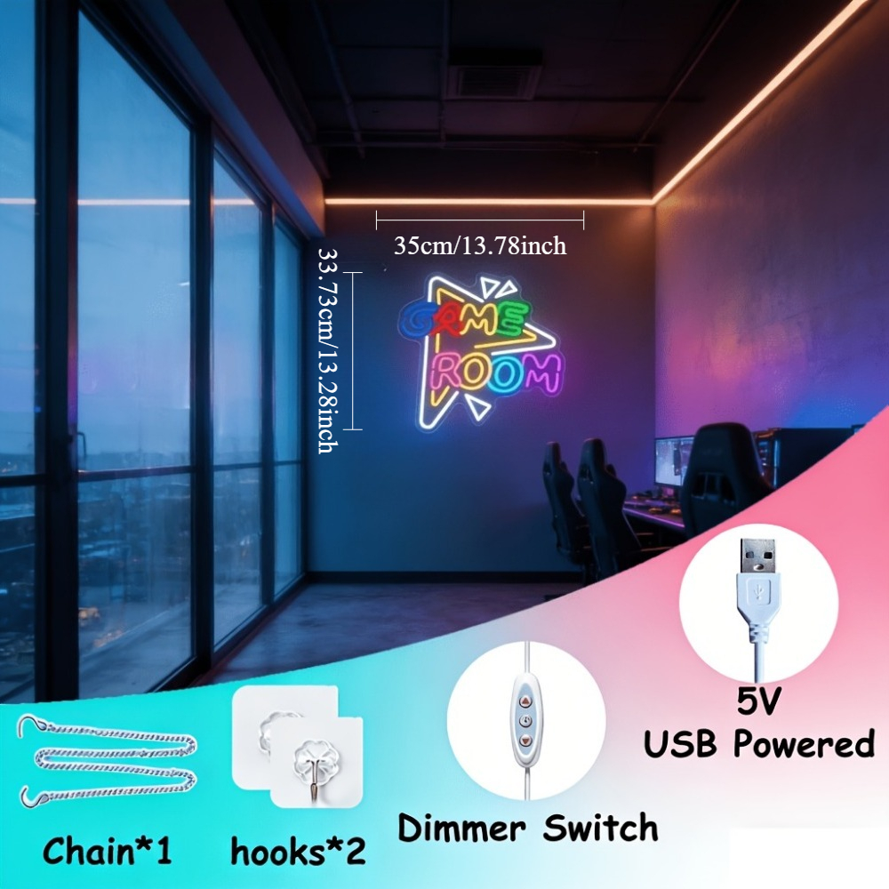 GAME ROOM LED Neon Sign Dimmab - Bedroom Lighting Decor Ideas incelemesi ve fiyatı