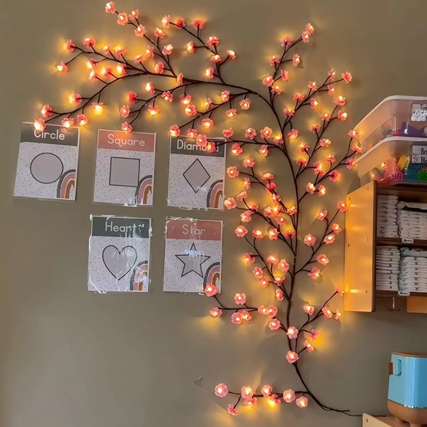 Cherry Blossom Willow Vine Twi - Wall Decor Lighting Tree incelemesi ve fiyatı