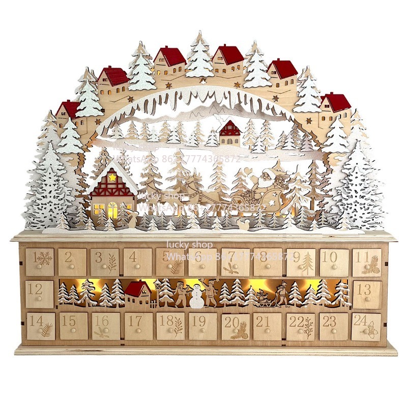 Christmas Wooden Forest Sleigh - Lighting Decor Woodbridge incelemesi ve fiyatı