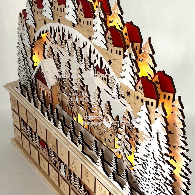 Christmas Wooden Forest Sleigh - Lighting Decor Woodbridge incelemesi ve fiyatı