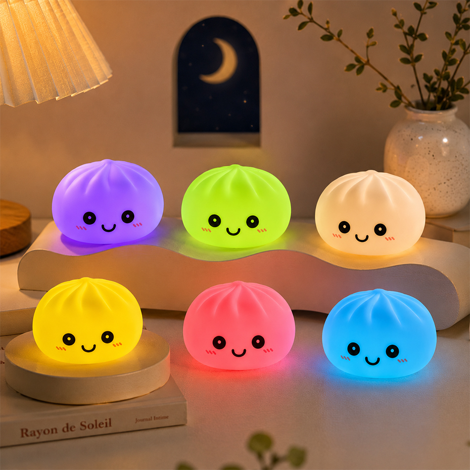 New dumpling squishy LED Night - Lighting Room Decor Items incelemesi ve fiyatı