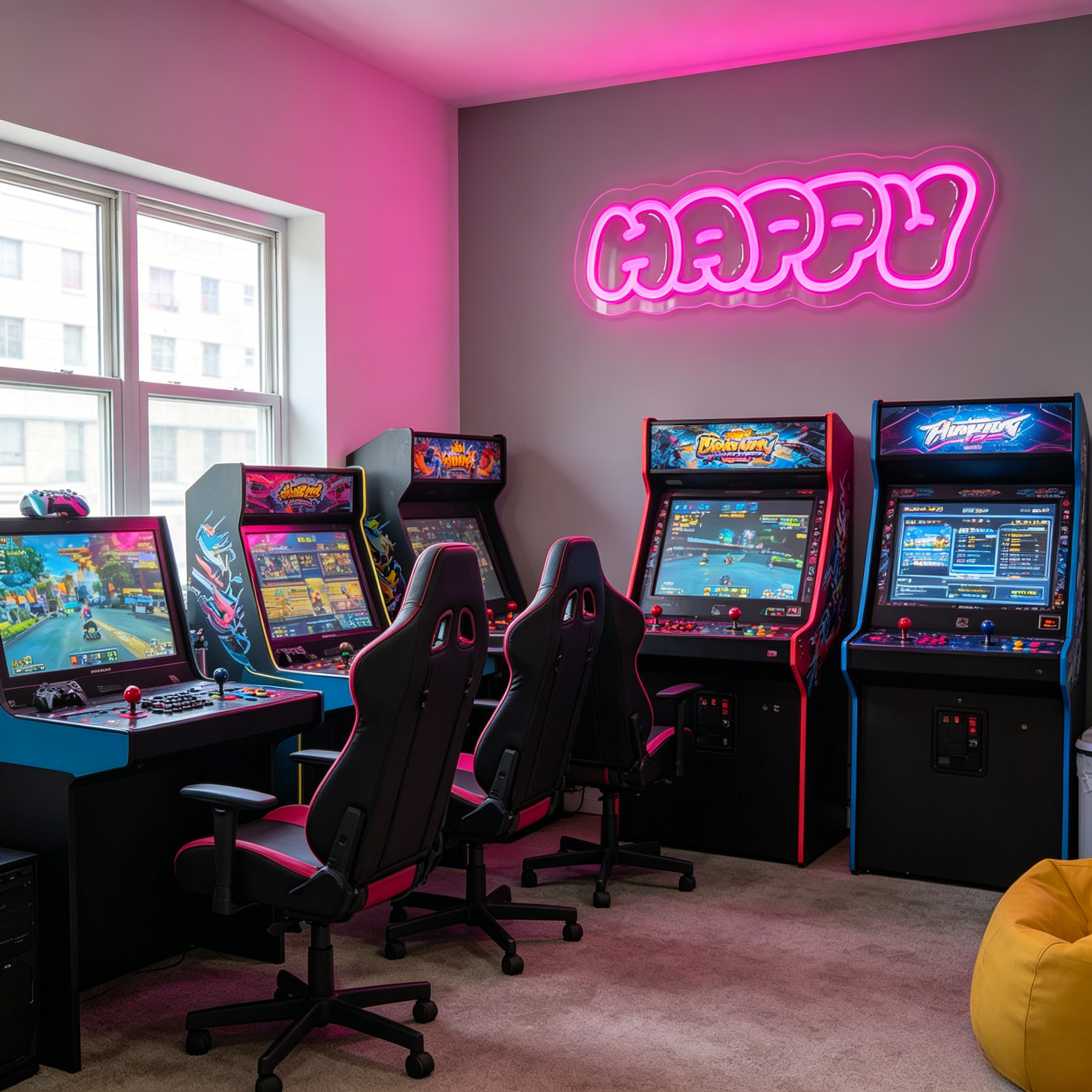 Happy Neon Sign LED Wall Art L - Lighting Room Decor Items incelemesi ve fiyatı