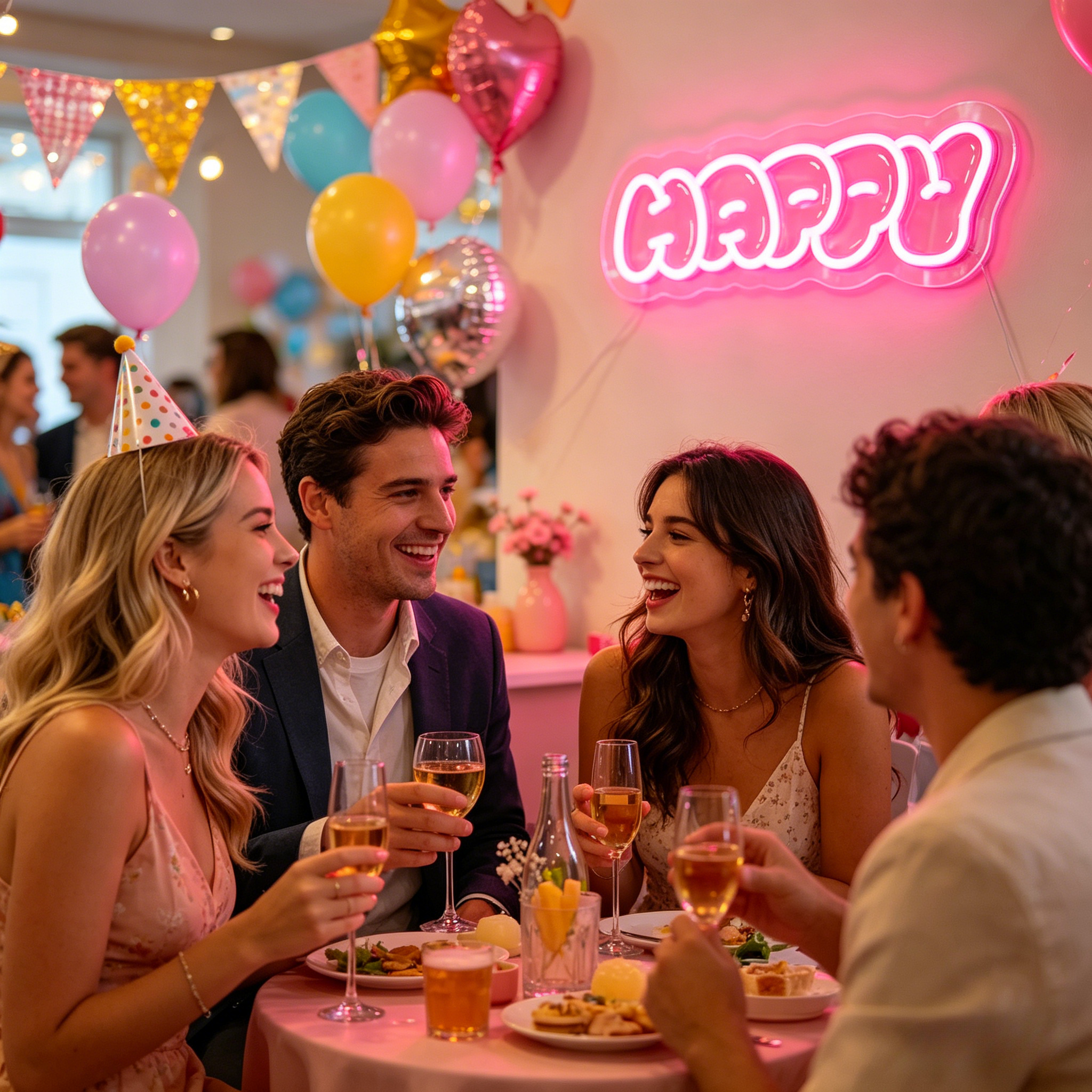 Happy Neon Sign LED Wall Art L - Lighting Room Decor Items incelemesi ve fiyatı