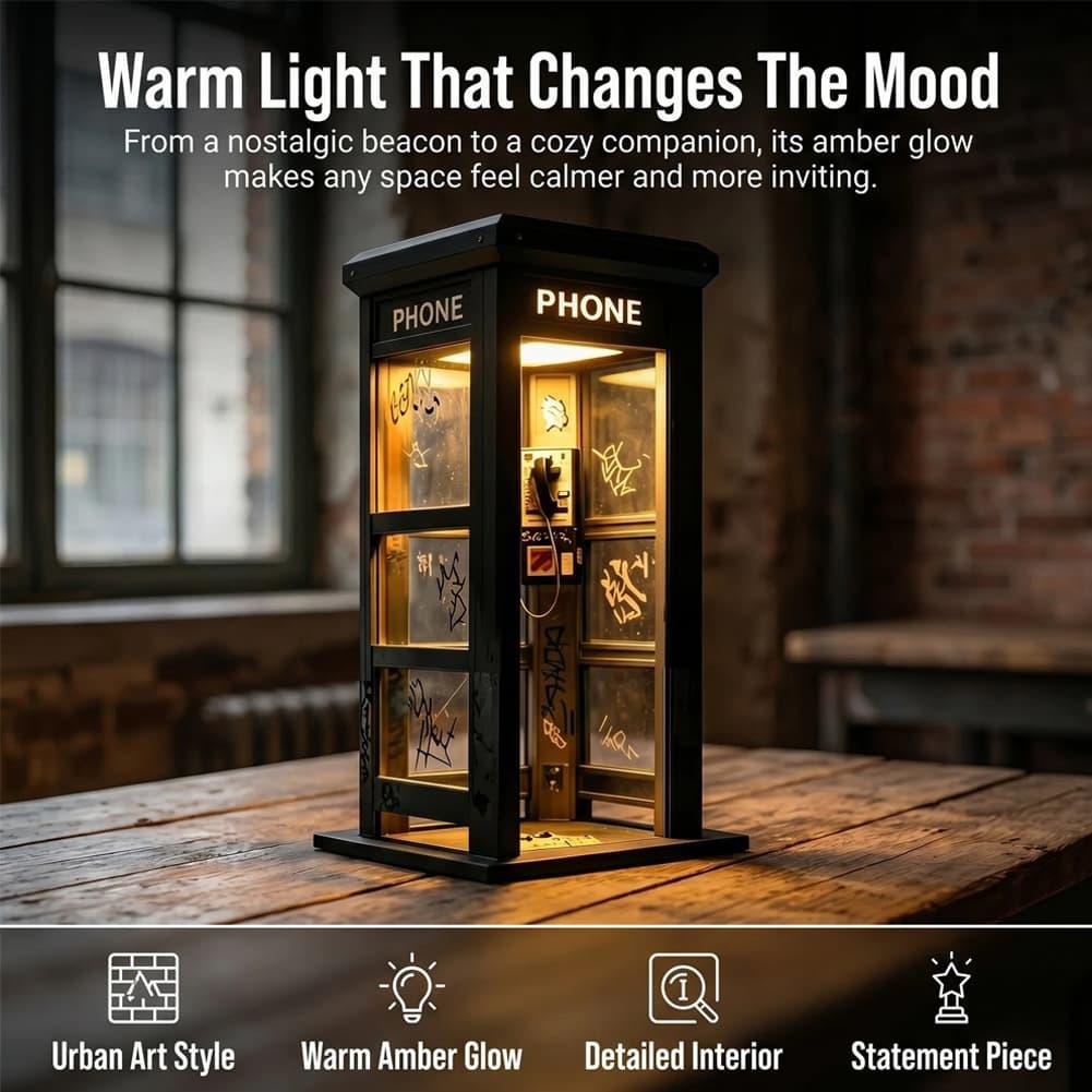 Vintage London Telephone Booth - Lighting Table Decor incelemesi ve fiyatı