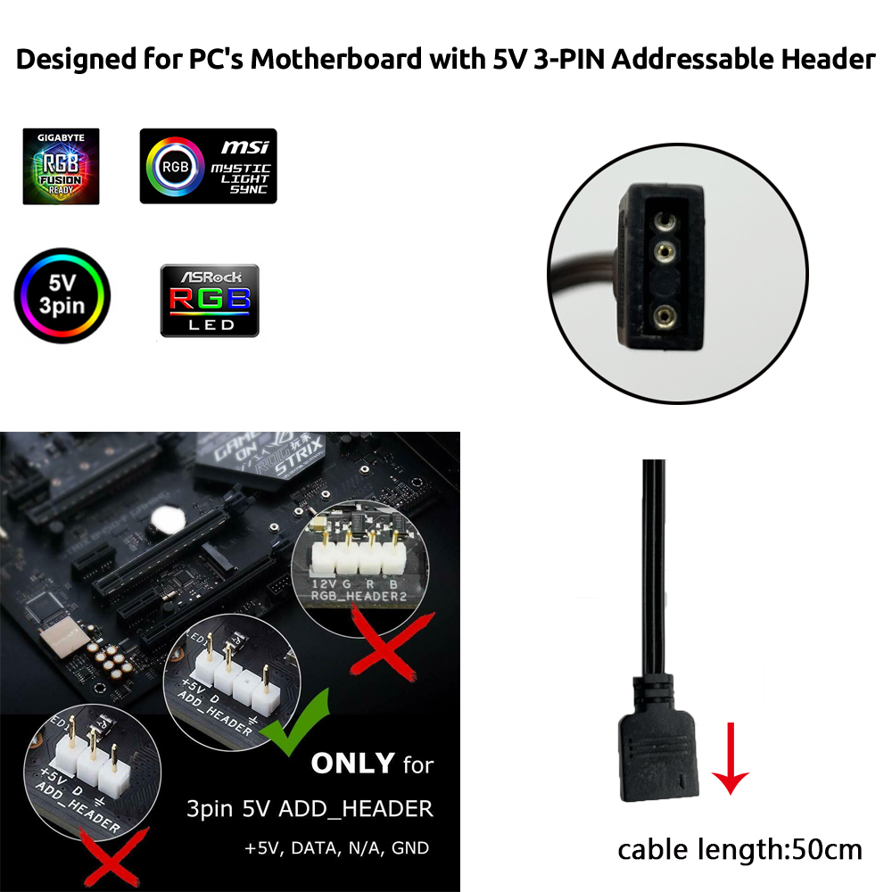 5V ARGB 3Pin Header for Asus A - Lighting Decoration Ideas incelemesi ve fiyatı