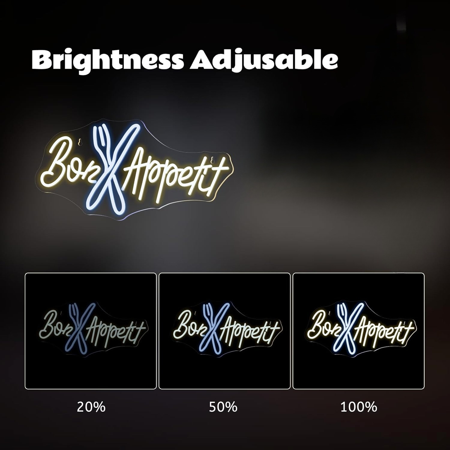 Bon Appétit Neon Sign Good App - Bedroom Lighting Decor Ideas incelemesi ve fiyatı