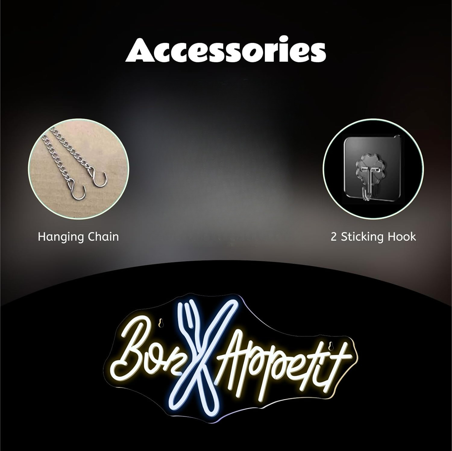 Bon Appétit Neon Sign Good App - Bedroom Lighting Decor Ideas incelemesi ve fiyatı