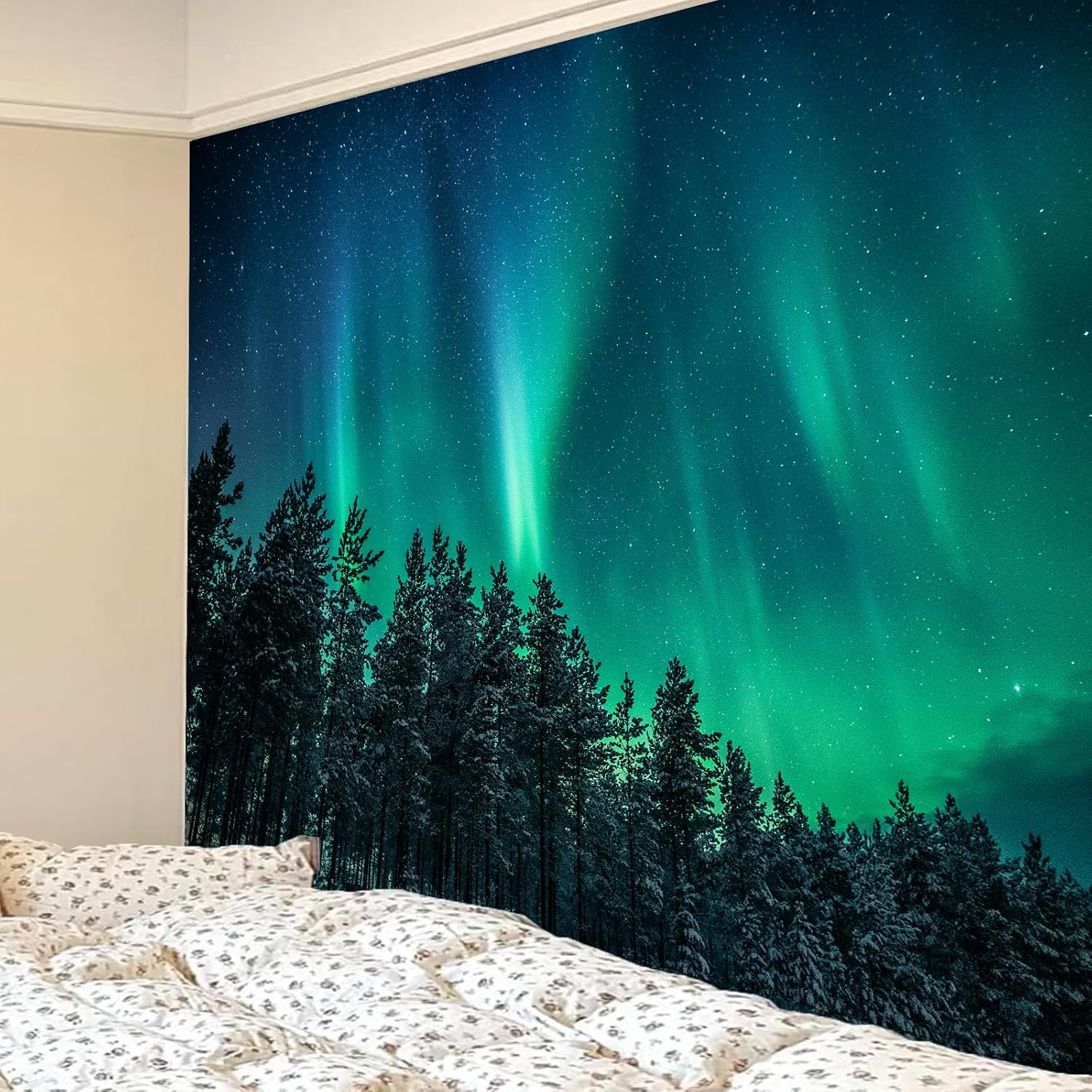 Large Northern Lights Tapestry - Wall Decor Lighting Tree incelemesi ve fiyatı