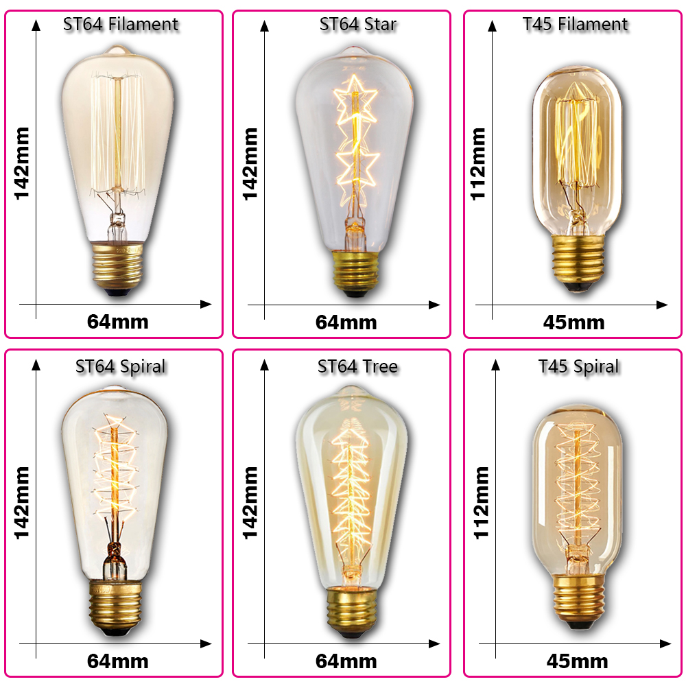 Retro Edison Light Bulb E27 40 - Lighting Decoration Ideas incelemesi ve fiyatı