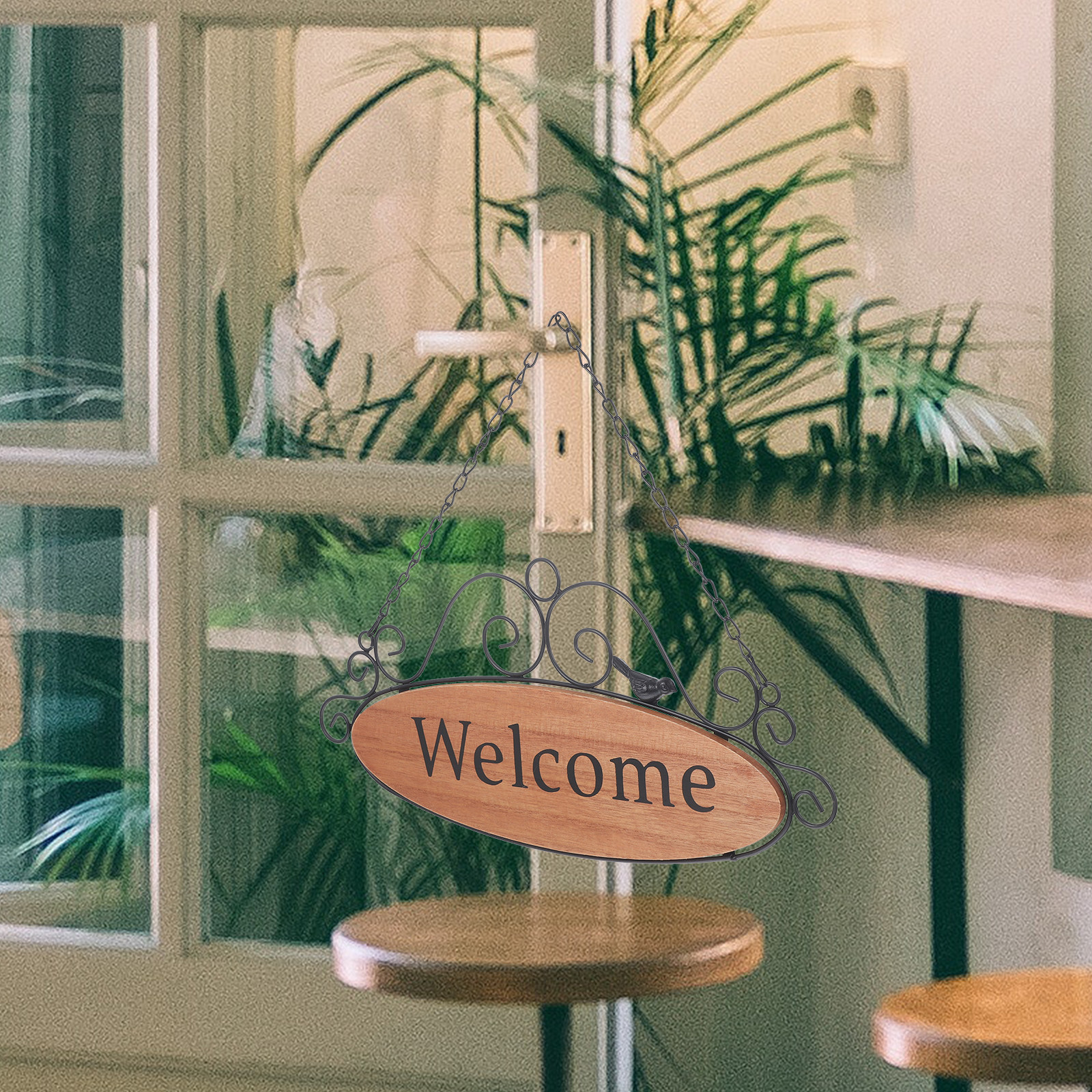 1Pcs Welcome Sign Door Hanger  - Restaurant Lighting Decoration incelemesi ve fiyatı