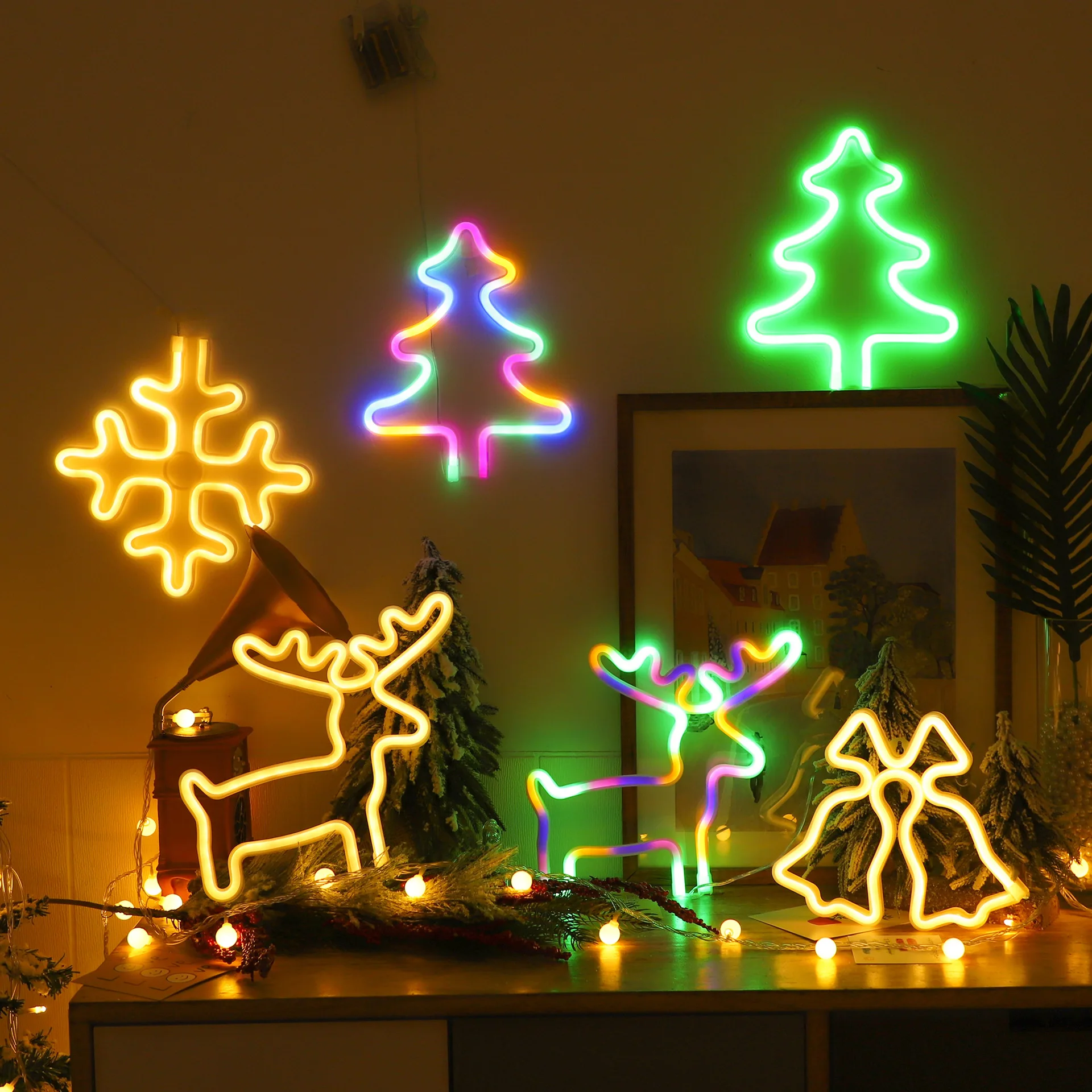LED Christmas Socks Neon Sign  - Wall Decor Lighting Tree incelemesi ve fiyatı