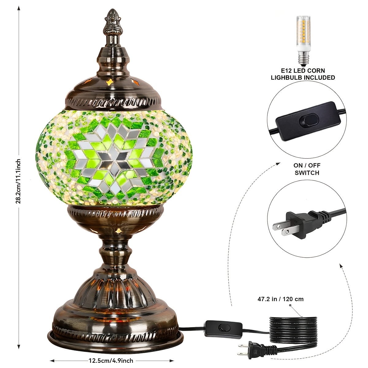 Handmade DIY Turkish Moroccan  - Lighting Table Decor incelemesi ve fiyatı