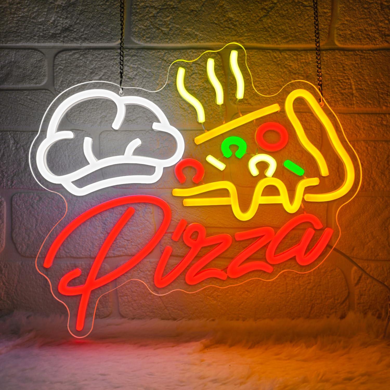 Pizza Neon Sign Colorful Pizza - Restaurant Lighting Decoration incelemesi ve fiyatı
