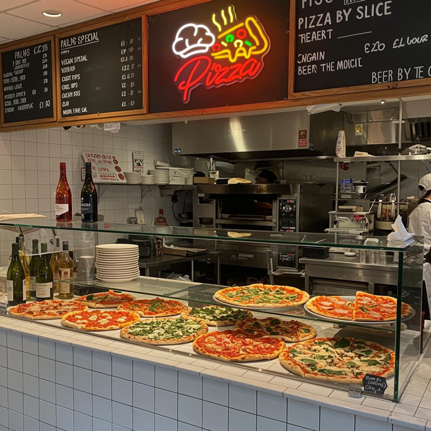 Pizza Neon Sign Colorful Pizza - Restaurant Lighting Decoration incelemesi ve fiyatı