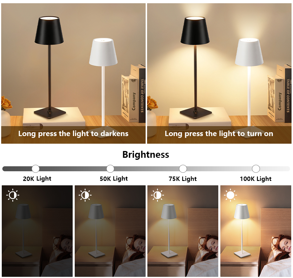 LED Rechargeable Desk Light Wi - Lighting Table Decor incelemesi ve fiyatı