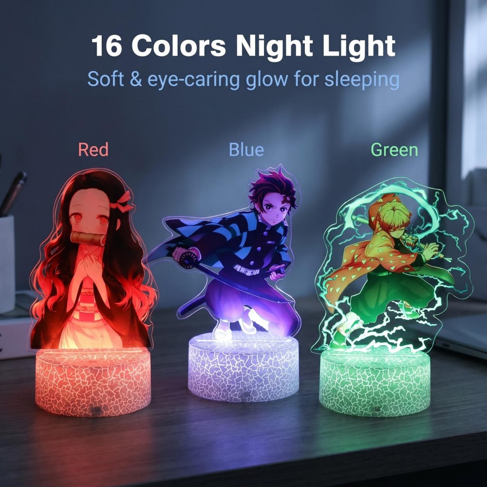 Anime Figure Tanjiro Merch 3D  - Lighting Room Decor Items incelemesi ve fiyatı